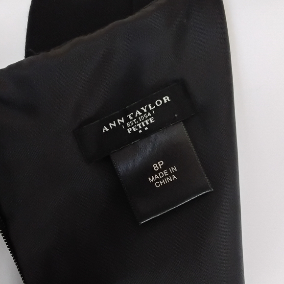 Ann Taylor Petite Black Wool Sleeveless Dress – Size 8P - Picture 5 of 8